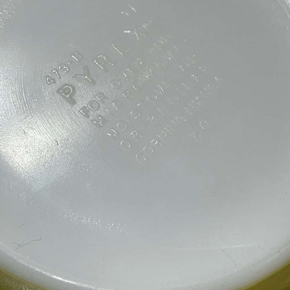 VINTAGE PYREX BY CORNING SPRING BLOSSOM FLORAL 473-B CASSEROLE DISH 1 QUART - Picture 7 of 8